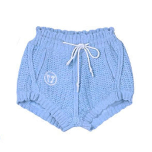 Load image into Gallery viewer, Y2k Two Pieces Sets Women Blue Knitted Cropped Cardigan +High Waist Shorts Korean Streetwear 2025 Spring Autumn Outfits
