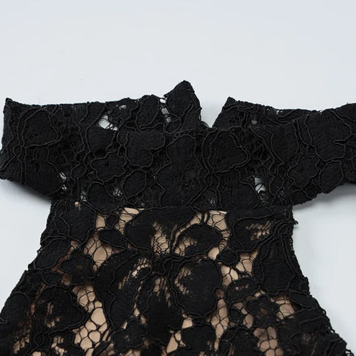 Load image into Gallery viewer, Lace Halter Backless Sexy Maxi Dress For Women Black Off-shoulder Strapless Sleeveless Bodycon Club Party Long Dress
