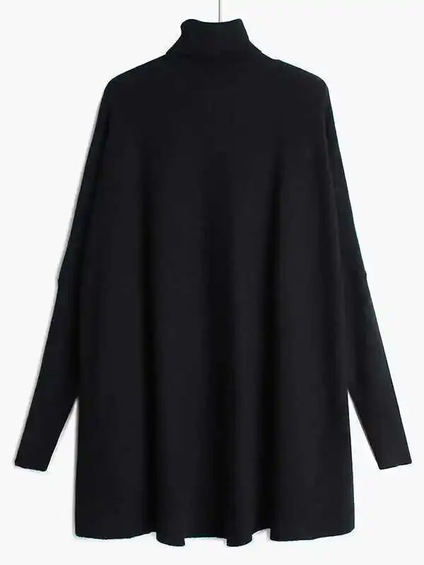 Big Size Knitting Sweater Loose Fit  Turtleneck Long Sleeve Women Pullovers New Fashion Tide Spring Autumn 2025 19A-a43