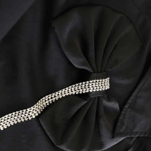 Load image into Gallery viewer, Women White Three-Dimensional Butterfly Bow Big Size Blouse New Lapel Long Sleeve Shirt Fashion Spring Autumn 2025 1DJ0005
