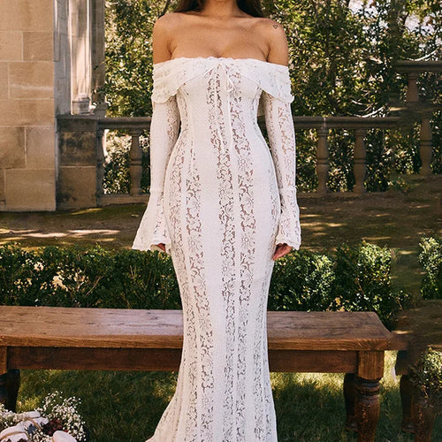 Load image into Gallery viewer, Autumn/Winter Fashion Sexy Lace Tight Dress Women 2025 New Strapless Lace High Waist Tailored Dress Party Evening Dress
