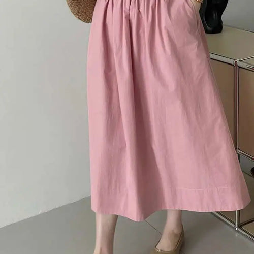 Load image into Gallery viewer, High Elastic Waist Blue Yellow Brief Casual A-line Half-body Skirt Women Fashion Tide New Spring Autumn 2025 1DH5609
