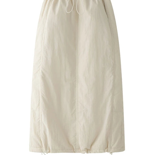 Load image into Gallery viewer, High Waist Beige Drawstring Shaped Warm Duck Down Half-body Skirt Women Fashion Tide New Autumn Winter 2025 1DH7468
