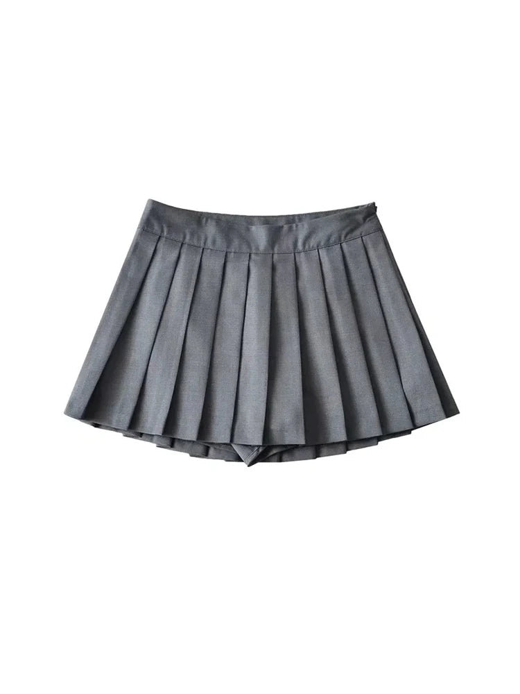 Summer High Waist Skirts Womens Sexy Mini Skirts Vintage Pleated Skirt Korean Tennis Skirts Short White Black