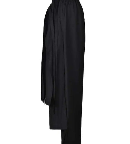 High Elastic Waist Black Irregular Long Wide Leg Pants New Loose Fit Trousers Women Fashion Spring Autumn 2025 1DF366401