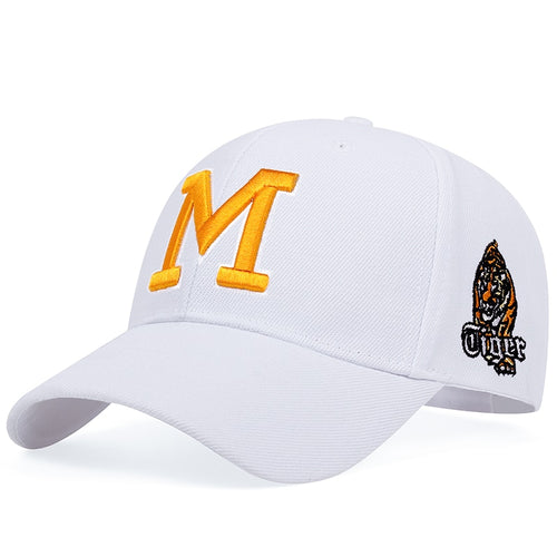 Load image into Gallery viewer, New Fashion Baseball Cap Cotton Snapback Hat Sun hat Spring Summer M Letter embroidery Dad Hats Hip Hop Tiger Caps For Men Women
