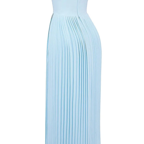 Load image into Gallery viewer, Off-shoulder Backless Pleated Maxi Dress For Women Fashion Strapless Sleeveless High Waist Bodycon Sexy Long Dress

