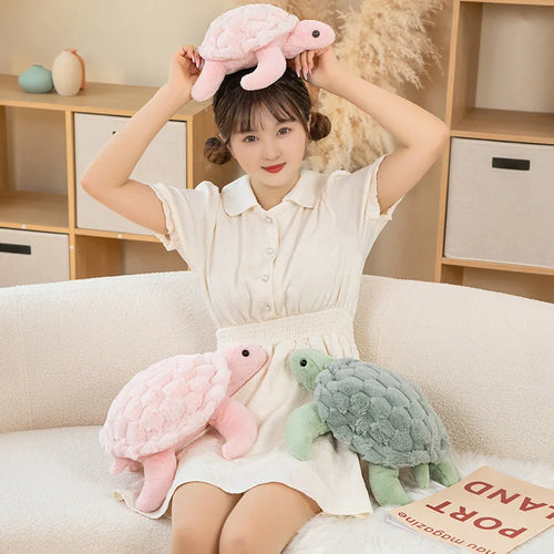 Load image into Gallery viewer, 28/38CM Lovely Plush Turtle Plush Pillow Hairy Stuffed Soft Animal Tortoise Pillow Sofa Cushion for Children Baby Birthday Gift
