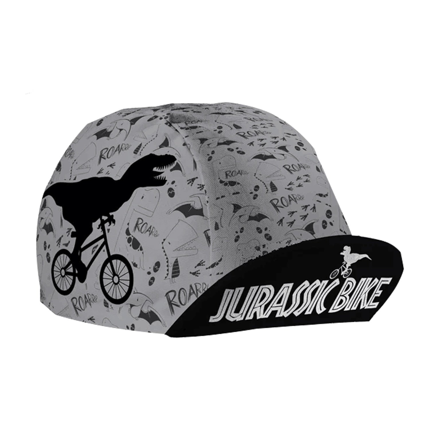 Classic Jurassic Dinosaur Grey Polyester Cycling Caps Motorcycle Road Bike Sports Balaclava Quick Dry Sun Protection Cool Hat