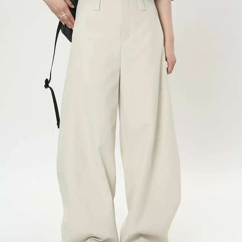 Load image into Gallery viewer, High Waist Purple Brief Shaped Elegant Long Wide Leg Pants New Trousers Women Fashion Tide Spring Autumn 2025 1DH9918
