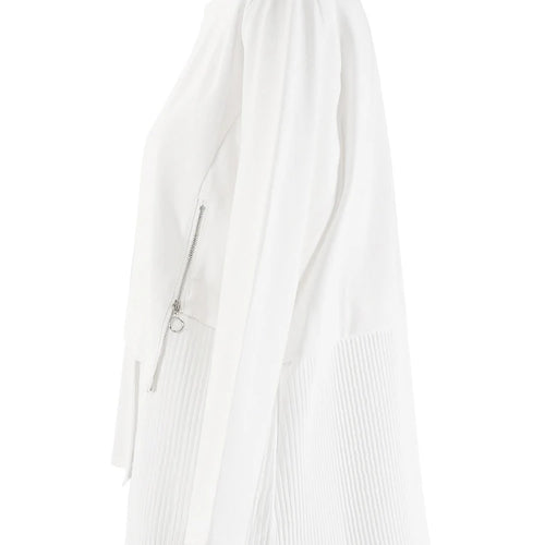 Load image into Gallery viewer, Women White Irregular Hem Big Size Casual T-shirt New Round Neck Long Sleeve Fashion Tide Spring Autumn 2025 CPG1909
