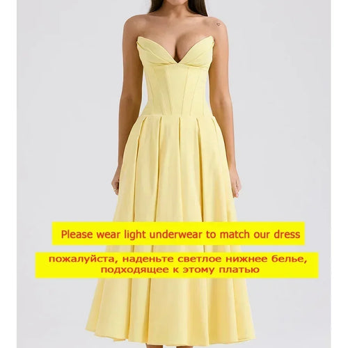 Load image into Gallery viewer, Summer Wedding Guest Party Dresses 2024 New Arrivals Maxi Elegant Formal Occasion Dress Strapless Sexy Corset Dress
