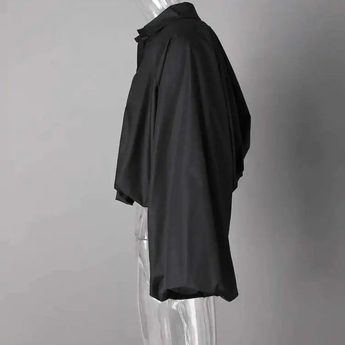 Load image into Gallery viewer, Women Black Pleated Big Size Short Elegant Blouse New V-neck  Long Sleeve Shirt Fashion Tide Spring Autumn 2025 CPG2610
