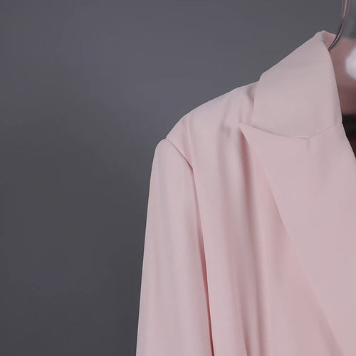 Load image into Gallery viewer, Women Single Button Big Size Long Elegant Blazer New Lapel Long Sleeve Jacket Fashion Tide Spring Autumn 2025 1LD2107
