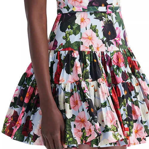 Load image into Gallery viewer, Vintage Floral Printing Camisole Dresses For Women Square Collar Sleeveless High Waist Backless Sexy Slimming Dress Female
