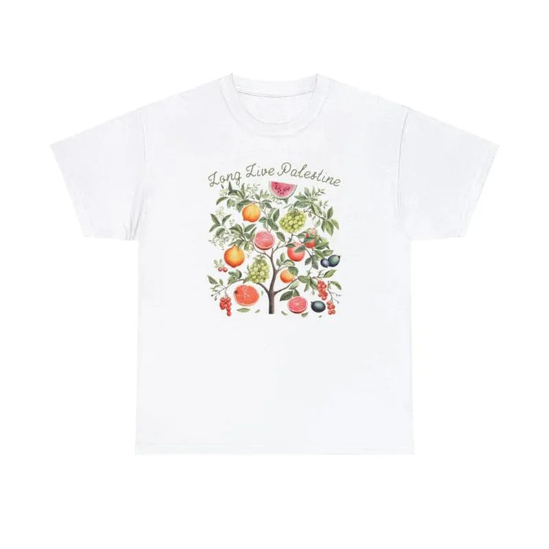 y2k Tees for Women Summer Clothes Casual Fruit Print Round Neck Short Sleeve T Shirts 2000s Tops Clothing Streetwear