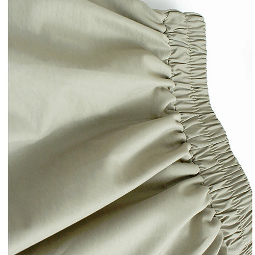 Load image into Gallery viewer, High Elastic Waist Apricot Denim Color-block A-line Half-body Skirt Women Fashion Tide New Spring Autumn 2025 1DF8673
