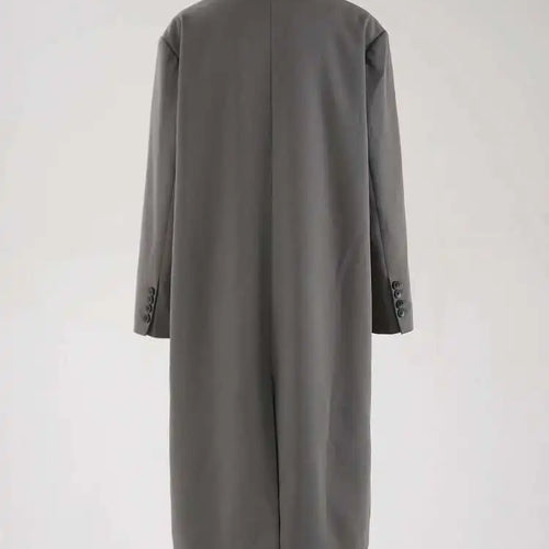 Load image into Gallery viewer, Women Gray Button Design Big Size Long Elegant Blazer New Lapel Long Sleeve Jacket Fashion Tide Spring Autumn 2025 CPDB250
