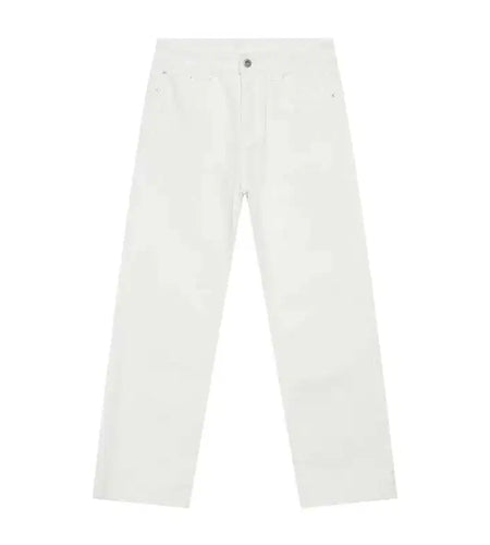 Fashion Men's Wear Jeans Slim Solid Color Casual Straight Washed Pencil Pants 2025 Summer Trend Male Trousers 9C7611