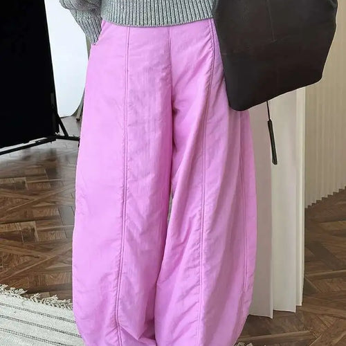 Load image into Gallery viewer, High Elastic Waist White Cotton-padded Wide Leg Long Pants New Trousers Women Fashion Tide Autumn Winter 2025 1DH7322
