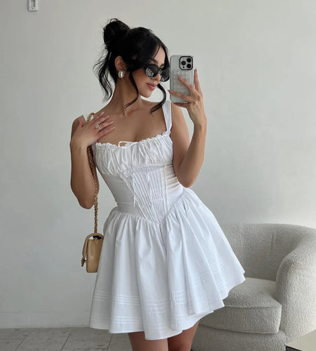 Summer Elegant Party Dresses 2024 New Arrival Floral Print A Line Birthday Dresses Casual Mini Graduation Dress Women