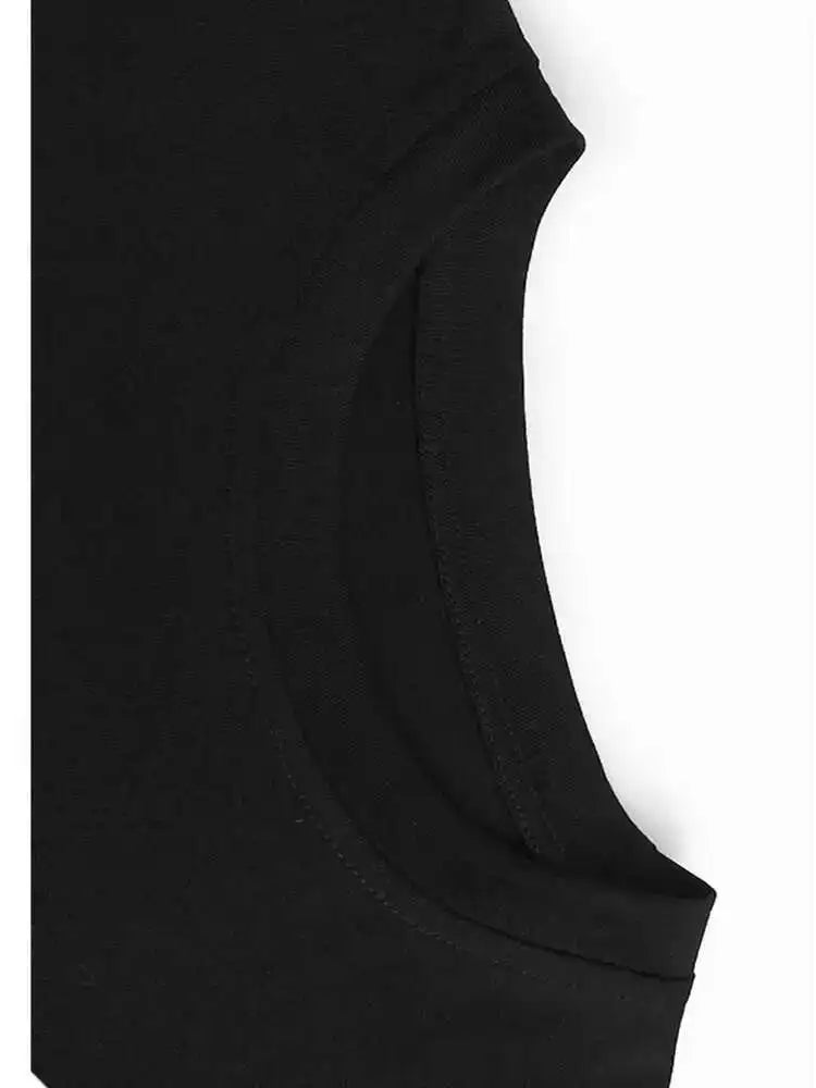 Women Black Pleated Drawstring Big Size Midi Dress New Round Neck Short Sleeve Fashion Tide Spring Summer 2025  1DH6181