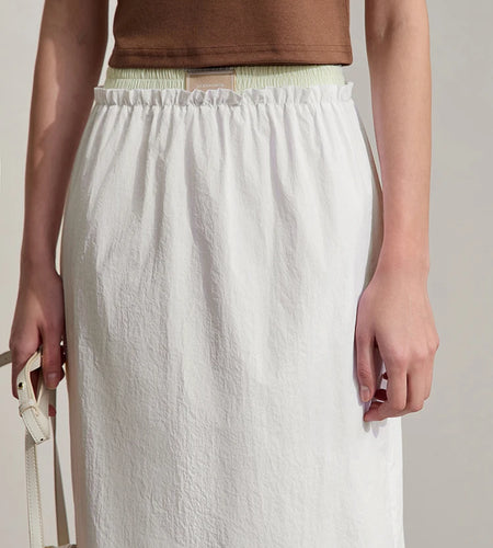 Office Lady Summer Skirt for Women New 2025 Solid Sunscreen Straight Thin Mid Length Skirts Female Fashion Casual 12542033