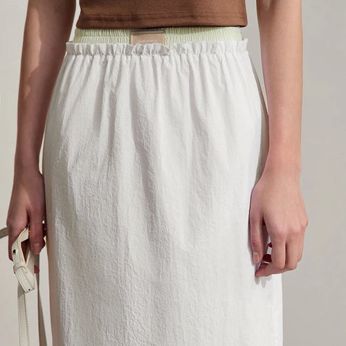 Load image into Gallery viewer, Office Lady Summer Skirt for Women New 2025 Solid Sunscreen Straight Thin Mid Length Skirts Female Fashion Casual 12542033
