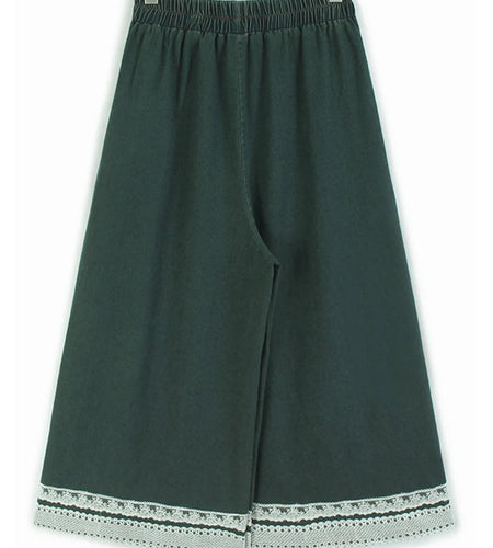 High Waist Black Lace Hem Denim Casual Long Wide Leg Jeans New Women Trousers Fashion Tide Spring Autumn 2025 1DJ1190