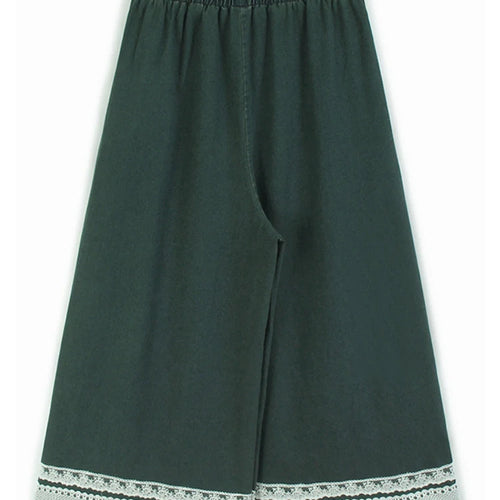 Load image into Gallery viewer, High Waist Black Lace Hem Denim Casual Long Wide Leg Jeans New Women Trousers Fashion Tide Spring Autumn 2025 1DJ1190
