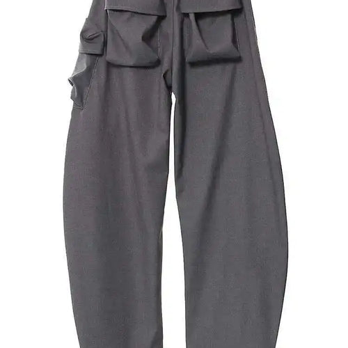 Load image into Gallery viewer, Low Waist Gray Irregular Cut Pockts Long Cargo Pants New Loose Fit Trousers Women Fashion Tide Spring Autumn 2025 1DH2816
