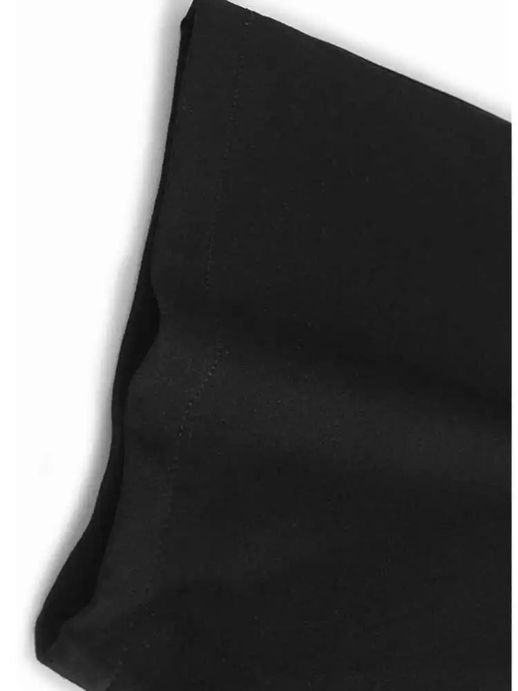 Women Black Three-dimensional Flower Lace Big Size Dress New Turtleneck Short Sleeve Fashion Spring Autumn 2025 1DH8218