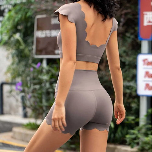 Load image into Gallery viewer, Laser Fitness Shorts Women Yoga Shorts Running Cycling Shorts Sports Leggings High Waist Workout Gym Push Up Shorts Tights
