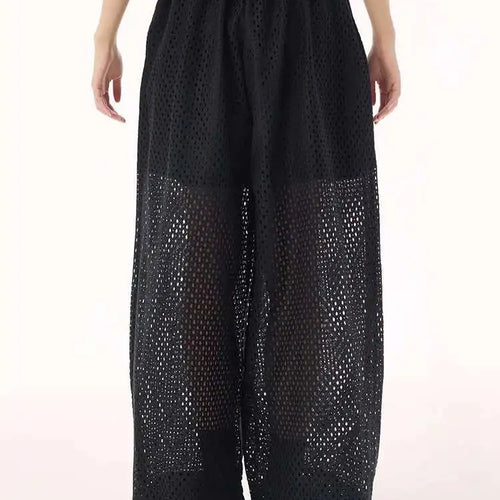 Load image into Gallery viewer, Women White Hollow Out Big Size Long Elegant Shirt Dress New Lapel Sleeveless Fashion Tide Spring Autumn 2025 1DH9424
