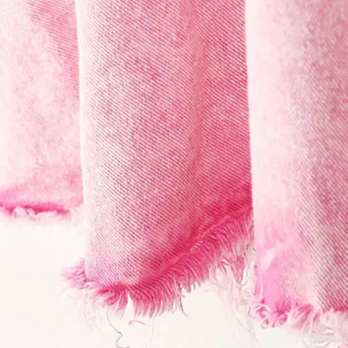 Load image into Gallery viewer, High Waist Rose Red Denim Hem Burr Pocket Long Casual Half-body Skirt Women Fashion Tide New Spring Autumn 2025 1DF9443
