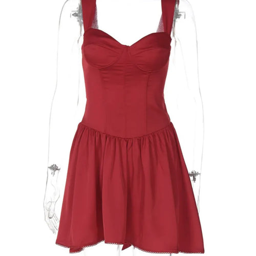 Load image into Gallery viewer, Red Backless Sexy Mini Dress Women Summer New Sleeveless Backless High Waist A-line Club Party Elegant Dress 2025
