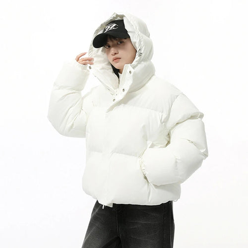 Load image into Gallery viewer, Hooded Men&#39;s Parkas Solid Color Korean Style Drawstring Thickened Casual Coats Cotton Loose Male Padded Jackets New 9C9328
