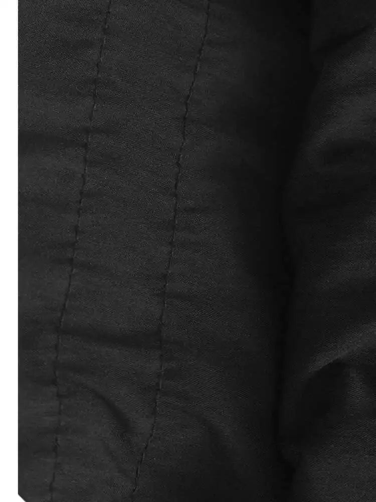 Women Black Pockets Drawstring Big Size Vest Dress New Round Neck Sleeveless Fashion Tide Spring Summer 2025 1DJ0658