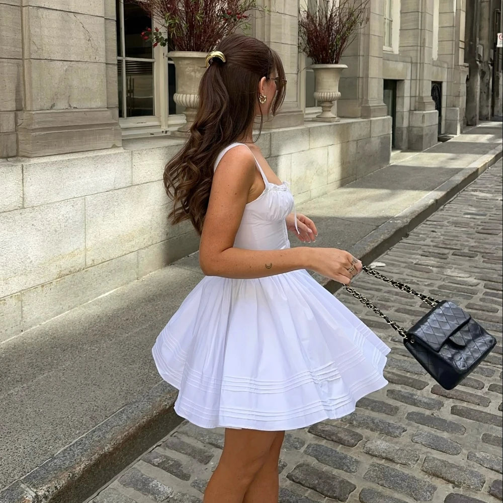 Summer Elegant Party Dresses 2024 New Arrival Floral Print A Line Birthday Dresses Casual Mini Graduation Dress Women