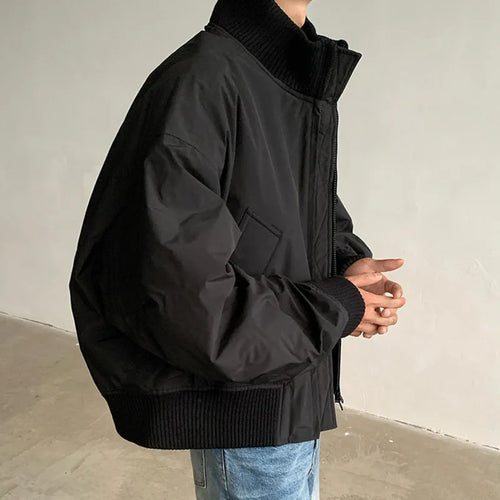 Load image into Gallery viewer, High Street Men&#39;s Padded Jackets Stand Collar Zipper Thickened Solid Color Male Cotton Coats Winter 2024 Stylish 9C8932
