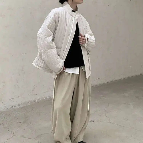 Load image into Gallery viewer, High Waist Khaki Button Pleated Brief Thick Long Wide Leg Pants New Trousers Women Fashion Tide Spring Autumn 2025 1DH8388
