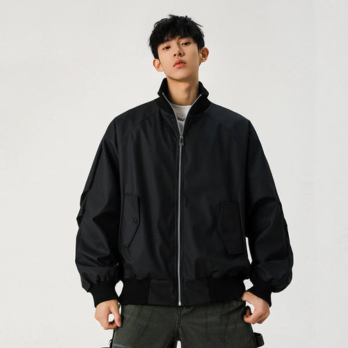 Load image into Gallery viewer, Men's Spring PU Leather Jackets American Solid Color Stand Collar Baseball Jacket Zipper High Street Menwear 2025 9W1303
