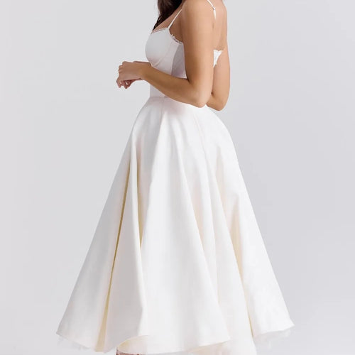 Load image into Gallery viewer, Elegant A-line Backless Sexy Midi Dress For Women Fashion Spaghetti Strap Sleeveless Loose Club Party Sexy Dress New
