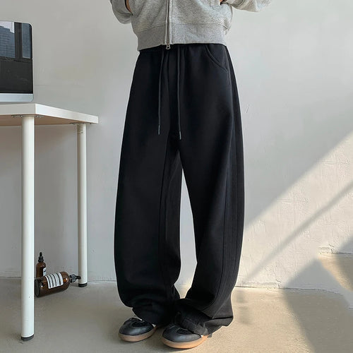 Load image into Gallery viewer, American Tie Dye Fleece Men&#39;s Casual Pants Three-dimensional Side Webbing Drawstring Straight Wide Leg Trousers Tide 9C8930
