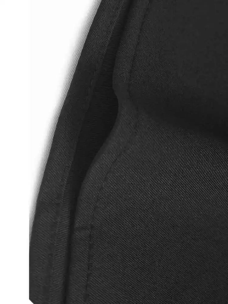 Women Black Pleated Hem Elegant Big Size Midi Vest Dress New V-Neck Sleeveless Fashion Tide Spring Autumn 2025 1DH9964