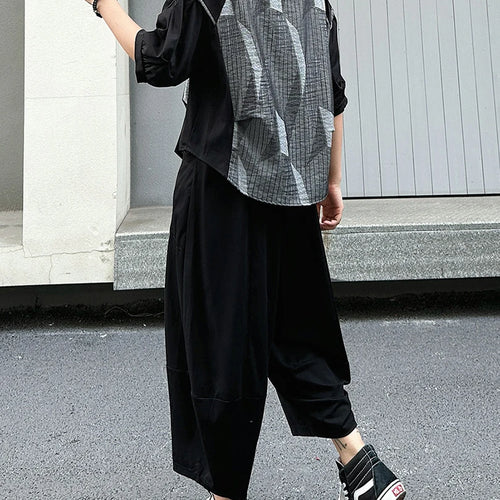 Load image into Gallery viewer, High Elastic Waist Black Pocket Brief Casual Harem Pants New Trousers Women Fashion Tide Spring Autumn 2025  1DJ1569
