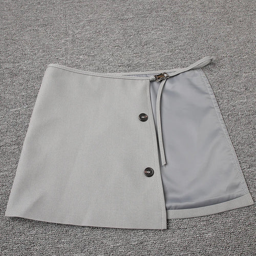 Load image into Gallery viewer, Women Gray Irregular Spliced Big Size Elegant Blazer New Lapel Long Sleeve Jacket Fashion Tide Spring Autumn 2025 7AB8229
