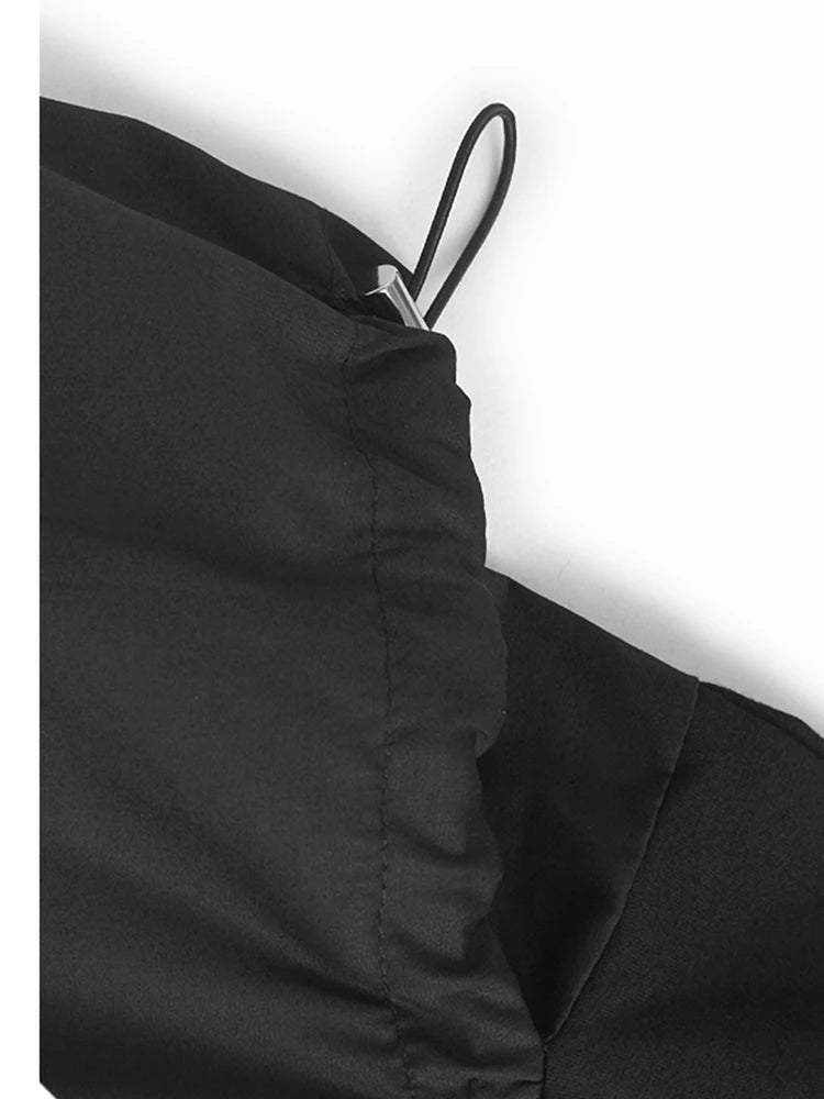 Women Green Drawstring Pocket Big Size Midi Dress New Round Neck Short Sleeve Fashion Tide Spring Summer 2025 1DJ1355