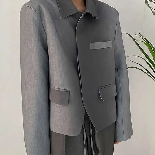 Load image into Gallery viewer, Women Gray Gradual Color Big Size Blazer New Lapel Long Sleeve Loose Fit Jacket Fashion Tide Spring Autumn 2025 1DF1534
