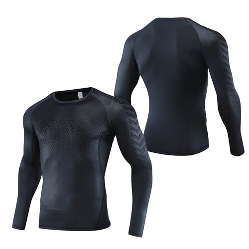 Load image into Gallery viewer, Mens Sport Compression Shirt Gym Tight Sweatshirt Running Top for Fitness T-shirt Bodybuilding Clothes Jogging Rashguard Dry Fit
